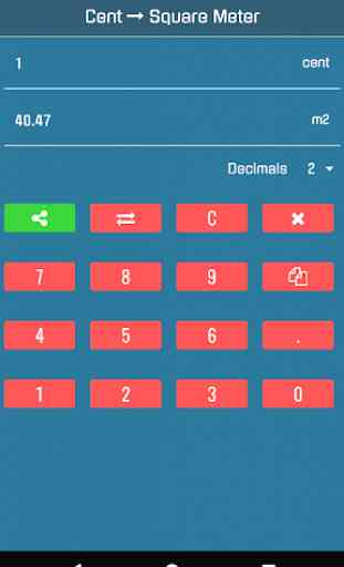 Square Meter to Cent Converter 3