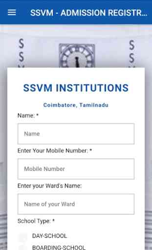 SSVM ADMISSION REGISTRATIONS 2