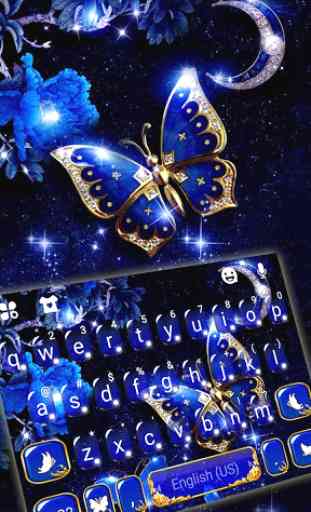 Thème de clavier Blue Fancy Butterfly 1