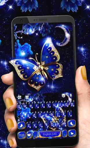 Thème de clavier Blue Fancy Butterfly 2