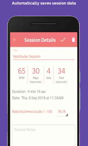 Vestibio - Metronome App for Vertigo Exercises 2
