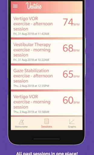 Vestibio - Metronome App for Vertigo Exercises 3