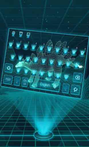 3d hologram dinosaur keyboard tech future 1