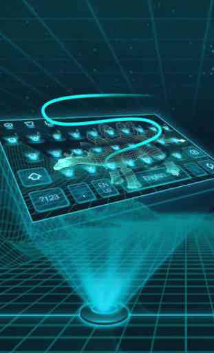 3d hologram dinosaur keyboard tech future 2