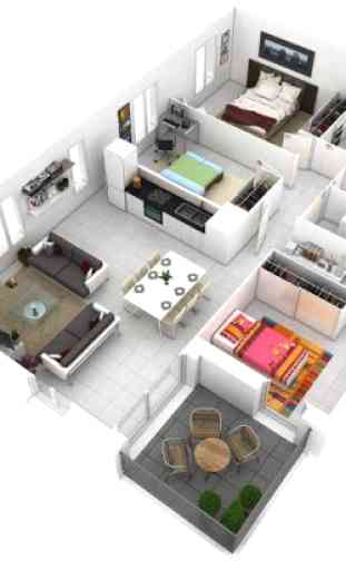 3D Petite maison Design 4