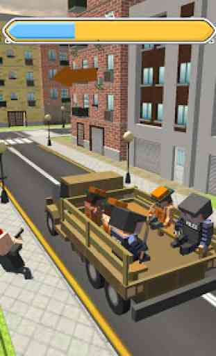 Blocky Vegas Crime Simulator: Bus de survie des 3