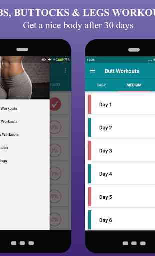 Buttocks & Legs, butt workouts, lose belly fat 1