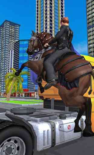 Chasse à cheval de police montée en 3D 3