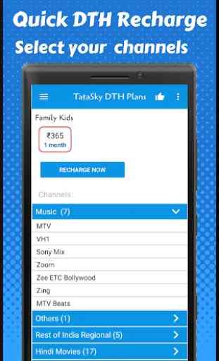 DTH Recharge plan for Tata Sky apps 3