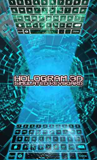 Hologramme 3D Clavier Simulé 2