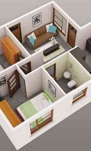 Maison design d'intérieur 3d 1