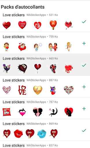 stickers Love and heart-WAStickerApps 1