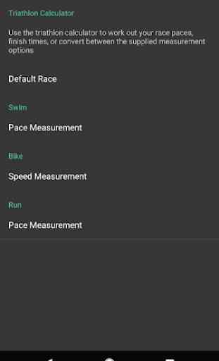 Triathlon Calculator: Pace for Swim/Bike/Run 4
