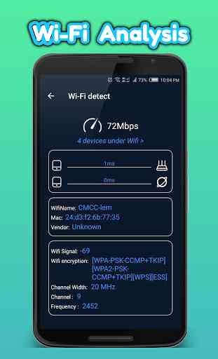 Analyseur WiFi (test de vitesse et test ping) 2