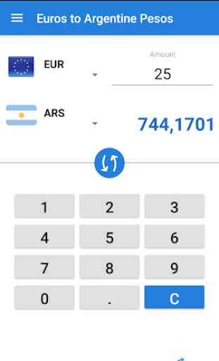 Convertisseur Euro en Peso argentin / EUR en ARS 2