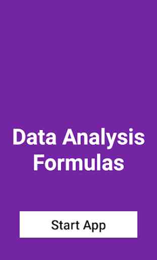 Data Analysis Formulas 1