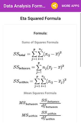 Data Analysis Formulas 3