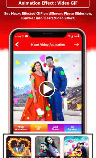Heart Photo Effect Video Maker With Music 4