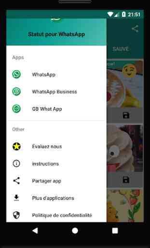 Status for whatsapp - Enregistrer les états 1