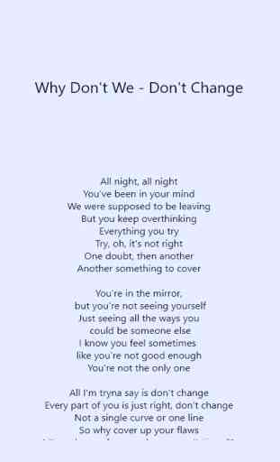 Why Don't We - Don't Change lyrics 2