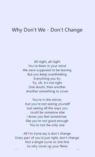Why Don't We - Don't Change lyrics 3