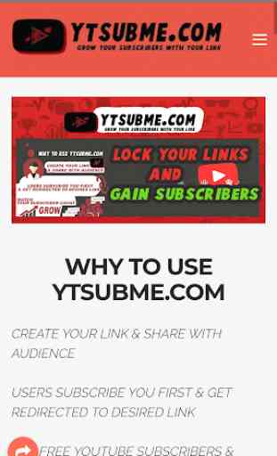 YTSUBME-Lock Links & Gain YouTube Subscribers Free 1