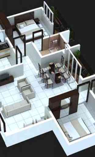 100 meilleurs plans de maison 3D Minimalist 1