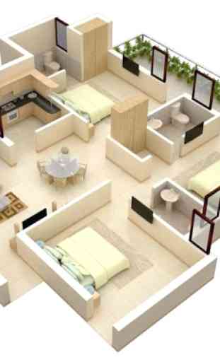 100 meilleurs plans de maison 3D Minimalist 3