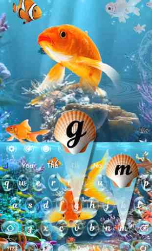3D Aquarium Koi Fish Clavier 2