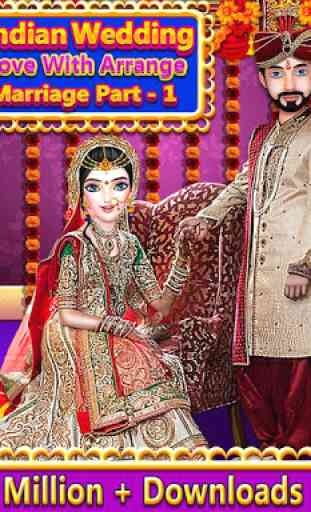 Amour de mariage indien avec le mariage arrangé 1