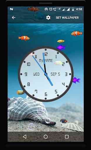 Aquarium Clock Live Wallpaper 1