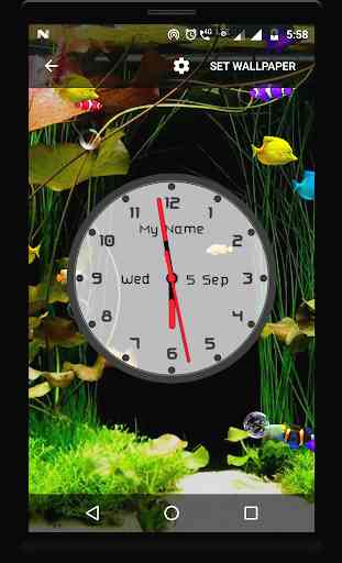 Aquarium Clock Live Wallpaper 3