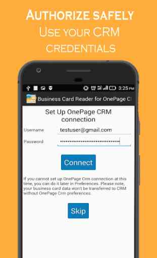 Business Card Reader for OnePage CRM 2