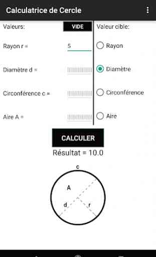Calculatrice de Cercle 2