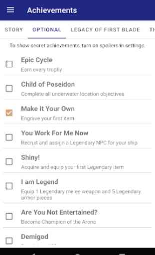 Game Checklist – for AC Odyssey 3
