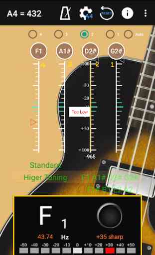 Guitare Basse Tuner - Bass Guitar Tuner 3