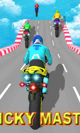 Jeu de cascades moto: Sky Runner Bike Stunts 3