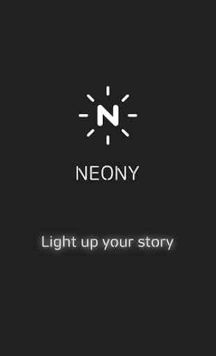 NEONY - écrire du texte sur une photo au néon 1