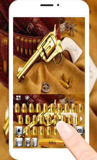 Nouveau thème de clavier Western Gold Gun 1