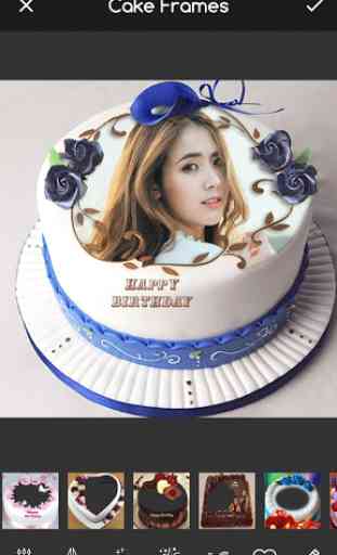 Pic on Birthday Cake with Name and Photo Maker 1