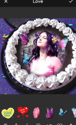 Pic on Birthday Cake with Name and Photo Maker 3