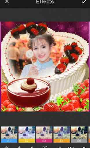 Pic on Birthday Cake with Name and Photo Maker 4