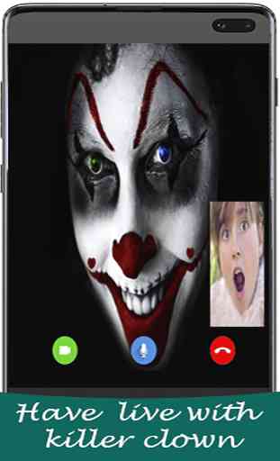 Scary killer clown video call/chat prank 3