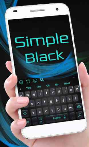 Simple Cool Black Keyboard Theme 1