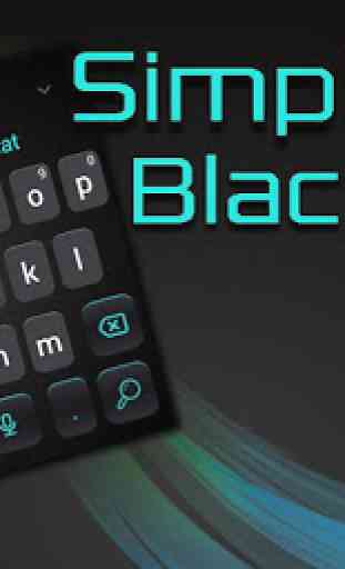 Simple Cool Black Keyboard Theme 4
