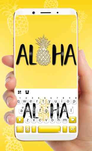 Thème de clavier Golden Aloha Pineapple 1