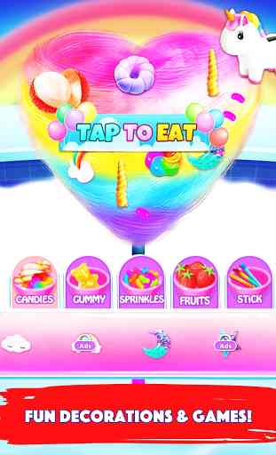Unicorn Cotton Candy - Cooking Games for Girls 4