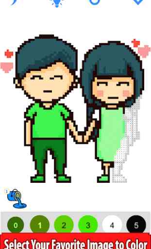 Valentines love color by number-Pixel art coloring 4