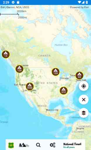 Visitor Map - Map of Forest Service lands 1