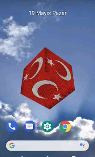 3D Türk Bayrağı Canlı Duvar Kağıtları 1